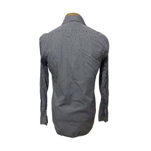 SUITSUPPLY Dress Shirt Blue Gingham Plaid Egyptian Cotton Size 15‎ 1/2 L - 39/7 - Picture 4 of 10